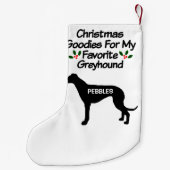 グレイハウンド犬お気に入りののためのクリスマス スモールクリスマスストッキング (裏面)