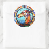 グレイハウンド犬のステッカーパック ラウンドシール (バッグ)