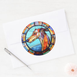 グレイハウンド犬のステッカーパック ラウンドシール