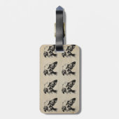 グレイハウンド犬のポートレートのカスタム ラゲッジタグ (裏面縦)