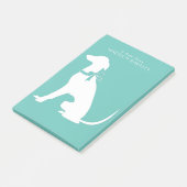 グレイハウンド犬の子犬 ポストイット (アングル)