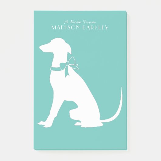 グレイハウンド犬の子犬 ポストイット (正面)