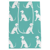 グレイハウンド犬の子犬 ミディアムペーパーバッグ (裏面)