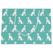 グレイハウンド犬の子犬 ラージペーパーバッグ (正面)