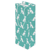 グレイハウンド犬の子犬 ワインギフトバッグ (裏面アングル)