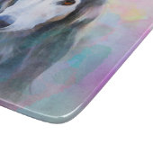 グレイハウンド犬の水の色のアー絵画ト カッティングボード (角)