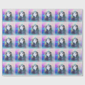 グレイハウンド犬の水の色のアー絵画ト ラッピングペーパー (フラット)