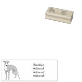 グレイハウンド犬の漫画イラストレーション ラバースタンプ (押印)