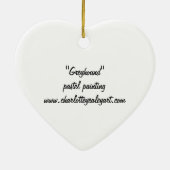 グレイハウンド犬の芸術のオーナメント セラミックオーナメント (裏面)