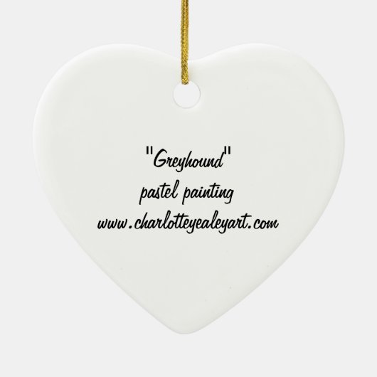 グレイハウンド犬の芸術のオーナメント セラミックオーナメント (裏面)