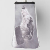 グレイハウンド犬の芸術のスケッチのゴルフ運搬人カバー ゴルフヘッドカバー (回転90)