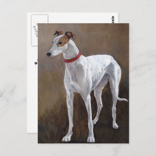 グレイハウンド犬の芸術の郵便はがき ポストカード (正面/裏面)