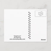 グレイハウンド犬の芸術の郵便はがき ポストカード (裏面)