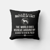 グレイハウンド犬は恋人を育てる クッション (正面)