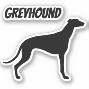 グレイハウンド犬シルエットクールイヌビニールステッカー シール