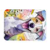 グレイハウンド犬フォトマグネット マグネット (横)
