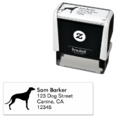 グレイハウンド犬ブリードシルエット差出人住所 セルフインキングスタンプ (インサイチュ)