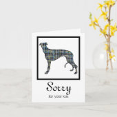 グレイハウンド犬ペットの同情カード カード (黄色い花)