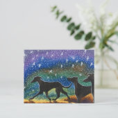 グレイハウンド犬3匹 ポストカード (スタンド正面)