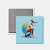 グレイハウンド犬 マグネット (正面/裏面)