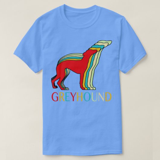 グレイハウンド犬 Tシャツ (デザイン正面)