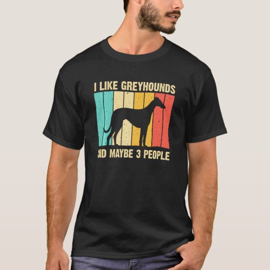 グレイハウンド男女イタリアンGreyhound Dog Tシャツ (正面)