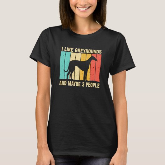グレイハウンド男女イタリアンGreyhound Dog Tシャツ (正面)