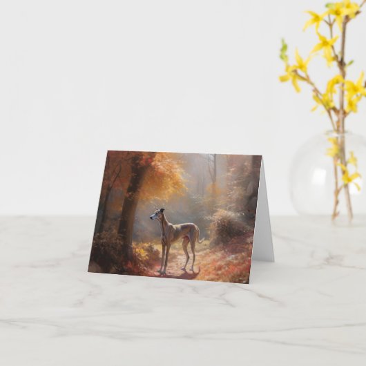 グレイハウンド紅葉秋インスパイア カード (黄色い花)