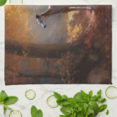 グレイハウンド紅葉秋インスパイア キッチンタオル (折り畳み)