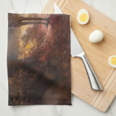 グレイハウンド紅葉秋インスパイア キッチンタオル (四つ折り)