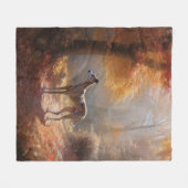 グレイハウンド紅葉秋インスパイア フリースブランケット (正面(横))