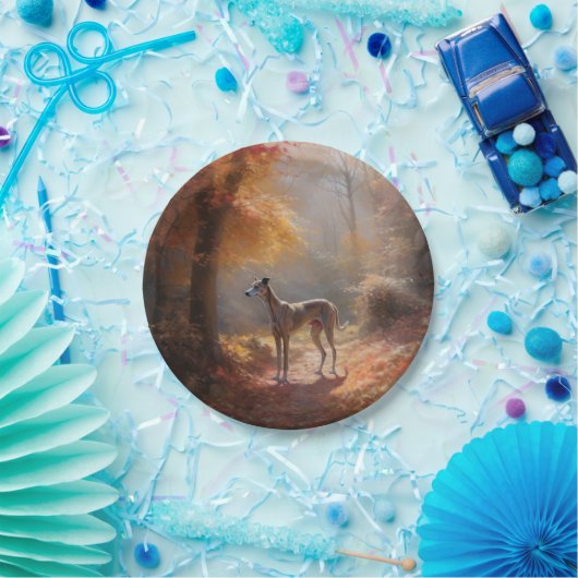 グレイハウンド紅葉秋インスパイア ペーパープレート (パーティー)