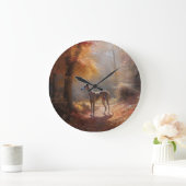 グレイハウンド紅葉秋インスパイア ラージ壁時計 (ホーム)
