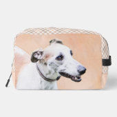 グレイハウンド絵を描ズかわいい赤い白オリジナルドッグアート ドップキット (裏面)