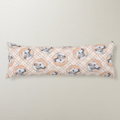 グレイハウンド絵を描ズかわいい赤い白オリジナルドッグアート ボディピロー (正面)