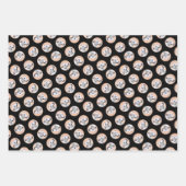 グレイハウンド絵を描ズかわいい赤い白オリジナルドッグアート ラッピングペーパーシート (正面3)