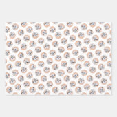 グレイハウンド絵を描ズかわいい赤い白オリジナルドッグアート ラッピングペーパーシート (正面2)