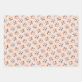 グレイハウンド絵を描ズかわいい赤い白オリジナルドッグアート ラッピングペーパーシート (正面)