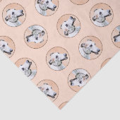 グレイハウンド絵を描ズかわいい赤い白オリジナルドッグアート 薄葉紙 (詳細)