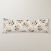 グレイハウンド絵を描ズ子犬かわいいオリジナルペットドッグアート ボディピロー (正面)