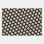 グレイハウンド絵を描ズ子犬かわいいオリジナルペットドッグアート ラッピングペーパーシート (正面3)