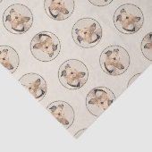 グレイハウンド絵を描ズ子犬かわいいオリジナルペットドッグアート 薄葉紙 (詳細)