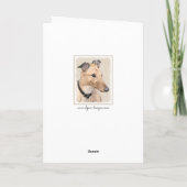 グレイハウンド絵画ズ – かわいいオリジナルドッグアート カード (裏面)