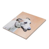 グレイハウンド絵画ズ – かわいいオリジナルドッグアート タイル (側面)