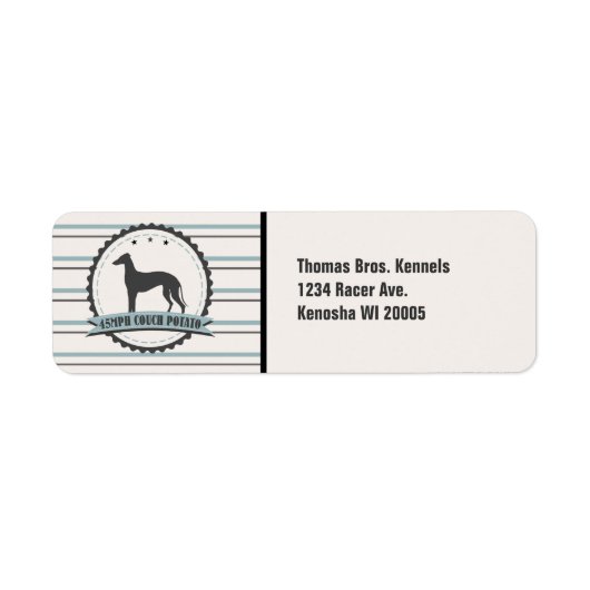 グレイハウンド退職したレーサー45 mph怠惰な犬カスタム ラベル (正面)