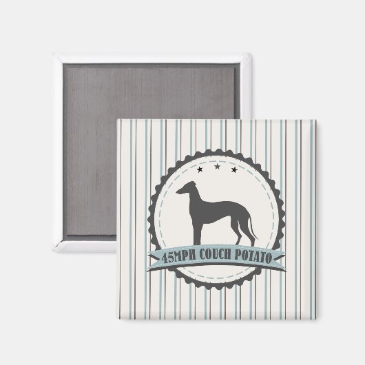 グレイハウンド退職したレーサー45 mph怠惰な犬 マグネット (正面/裏面)