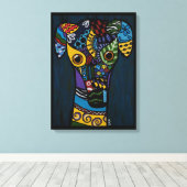 グレイハウンド退職した – レース救助 キャンバスプリント (インサイチュ (ウッドフロア))