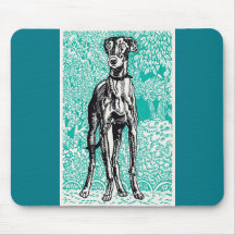 グレイハウンド黒線グリーンバックグラウンドMoriz Jung