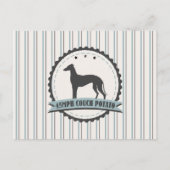 グレイハウンド45 mphレーシングハウンドドッグエンブレム ポストカード (正面)