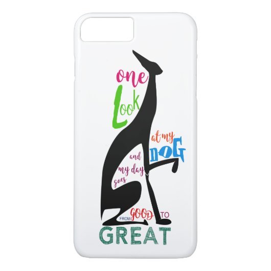 グレイハウンド イタリア シルエット 愛犬家 おしゃれ Case-Mate iPhoneケース (裏面)